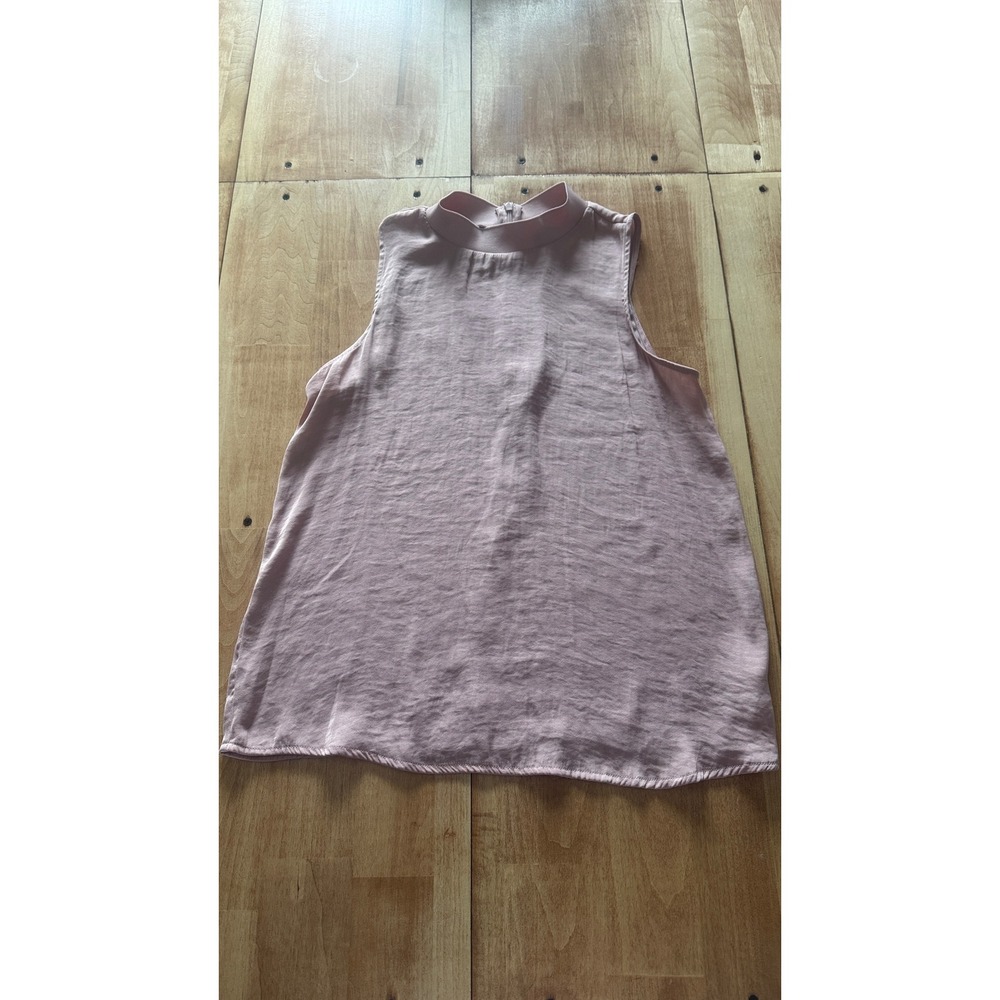 A New Day Womens Mock Neck Sleeveless‎ Blouse Dusty Rose Pink Size S
